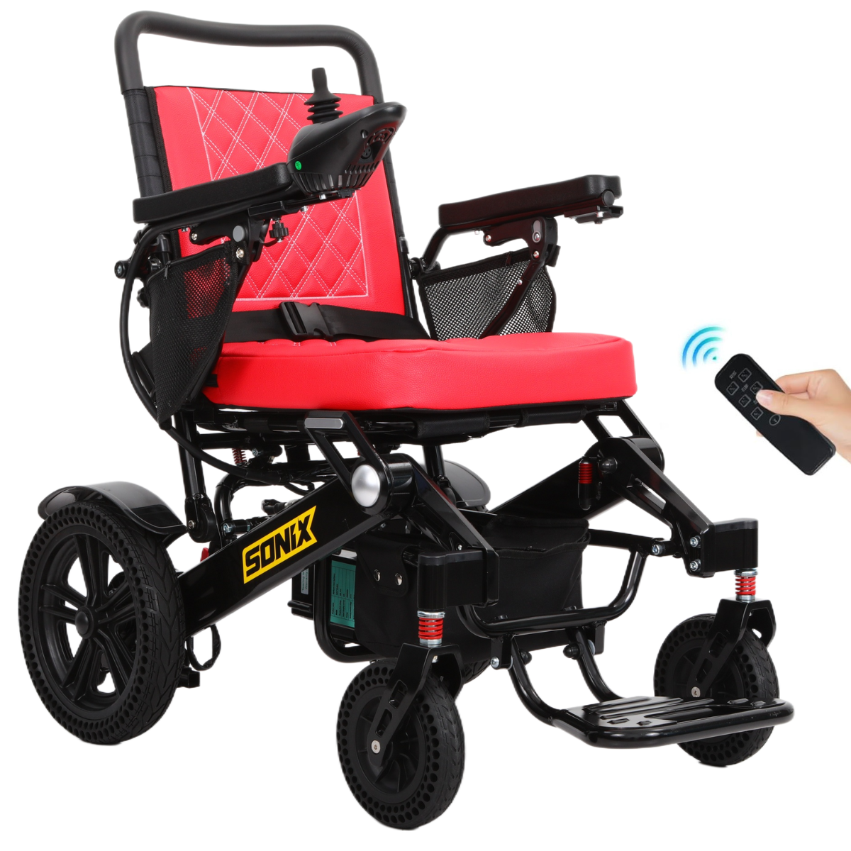 Sonix S80 - Deluxe Electric Wheelchair for Seniors: All-Terrain, Heavy-Duty & Foldable Power Wheelchair | Dual Motor, 30-Mile Range, Joystick