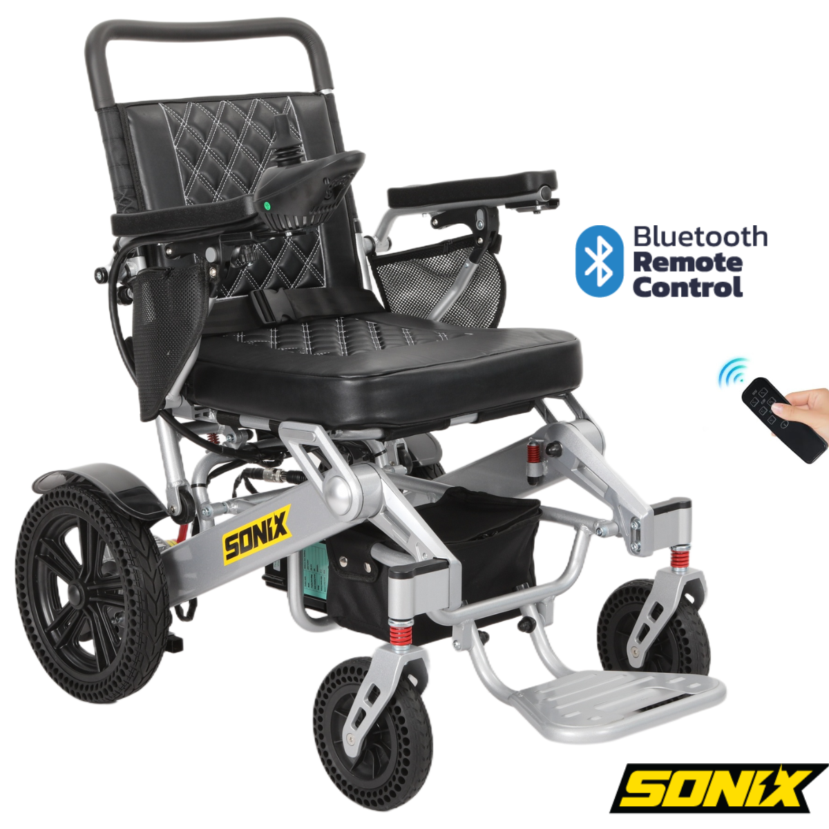 Sonix S80 - Premium All-Terrain Long Range Electric Wheelchair: Foldable & Airline Approved | High Quality Brushless Dual Motors & Joystick
