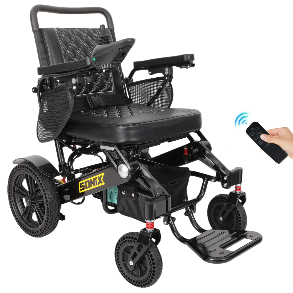 Sonix S80 - Premium All-Terrain Long Range Electric Wheelchair: Foldable & Airline Approved | High Quality Brushless Dual Motors & Joystick