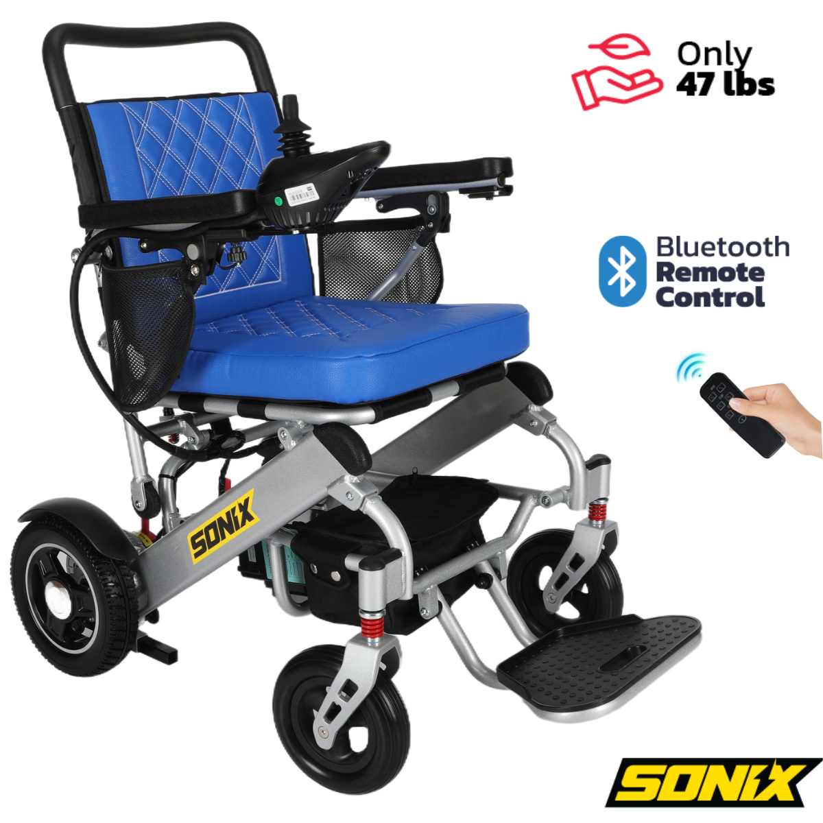 Sonix M15X - Luxurious Premium Lightweight Electric Wheelchair for Indoor & Outdoor | Long Range, Folding & Portable | Dual Motor, Power Wheelchair