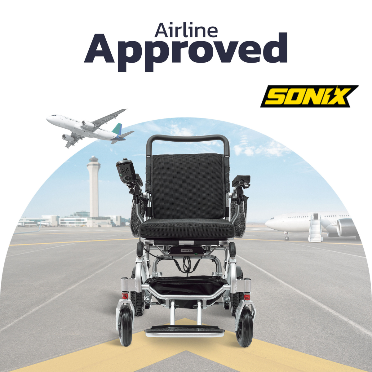 Sonix M15X - Luxurious Premium Lightweight Electric Wheelchair for Indoor & Outdoor | Long Range, Folding & Portable | Dual Motor, Power Wheelchair