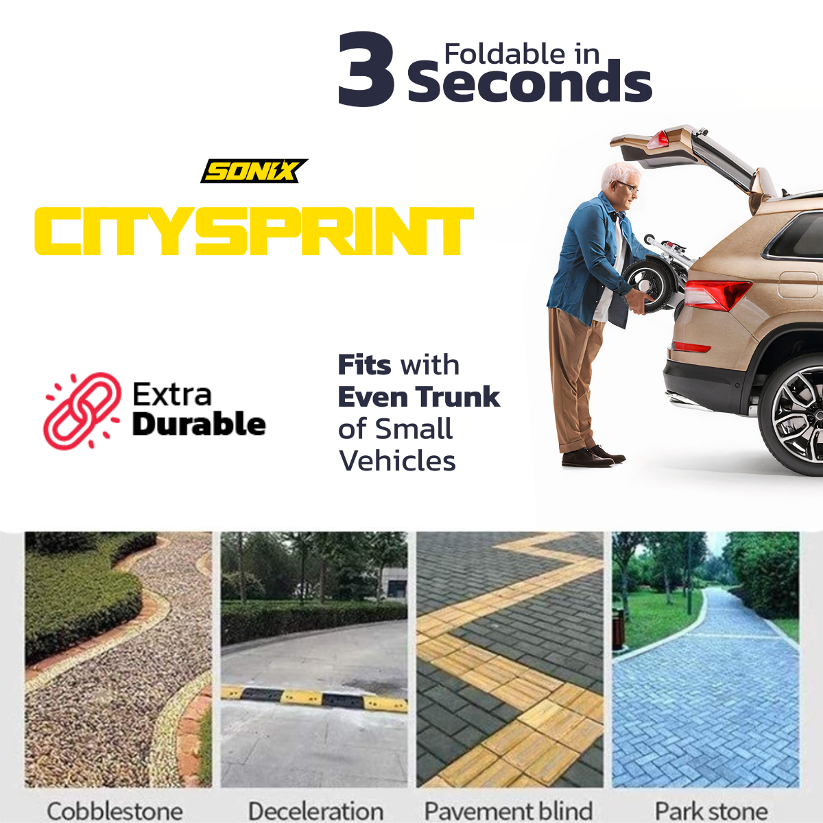 Sonix S80 - Premium All-Terrain Long Range Electric Wheelchair: Foldable & Airline Approved | High Quality Brushless Dual Motors & Joystick