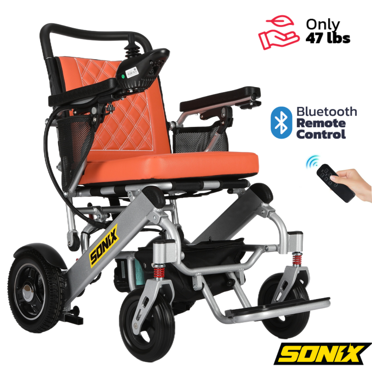 Sonix M15X - Luxurious Premium Lightweight Electric Wheelchair for Indoor & Outdoor | Long Range, Folding & Portable | Dual Motor, Power Wheelchair