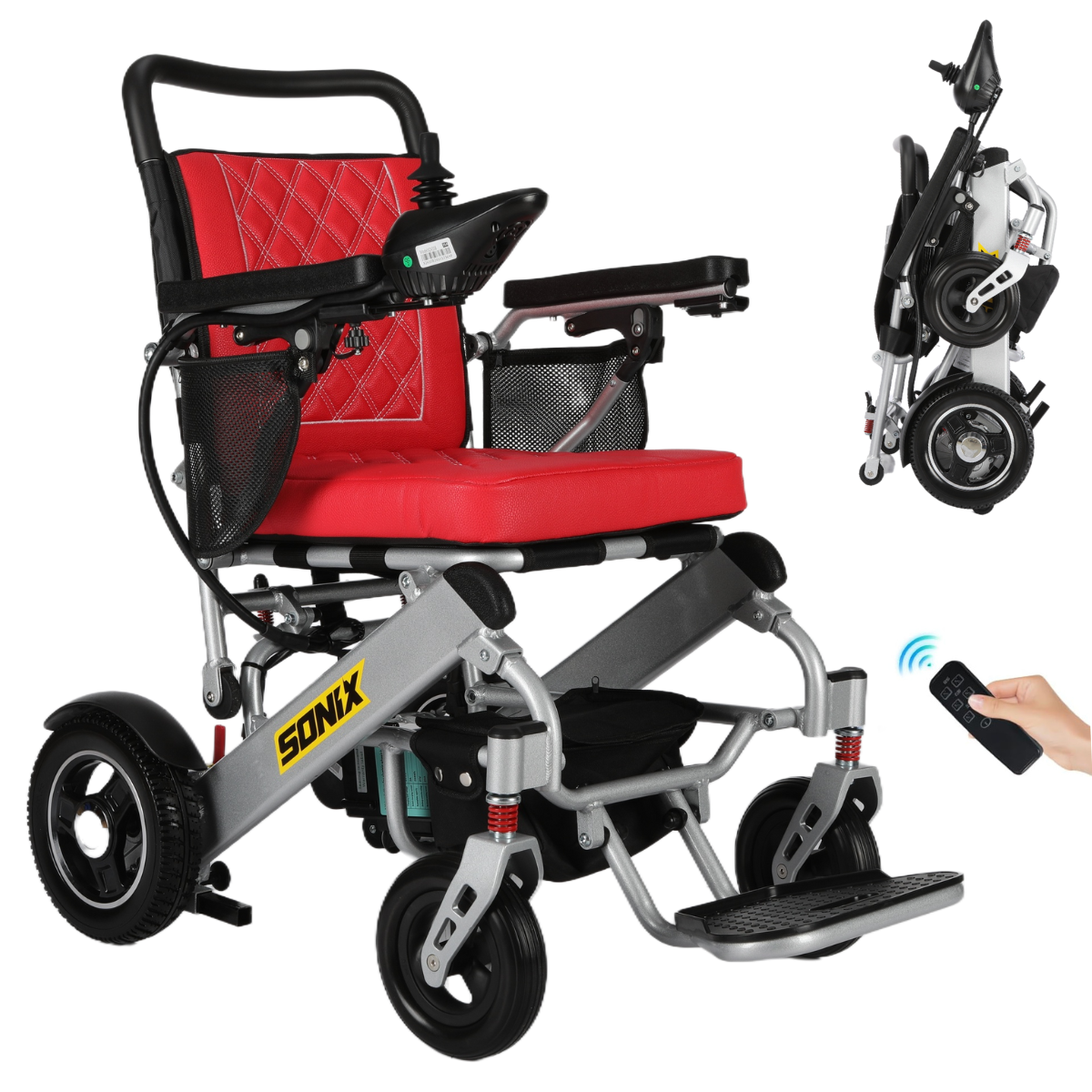 Sonix M15X - Luxurious Premium Lightweight Electric Wheelchair for Indoor & Outdoor | Long Range, Folding & Portable | Dual Motor, Power Wheelchair