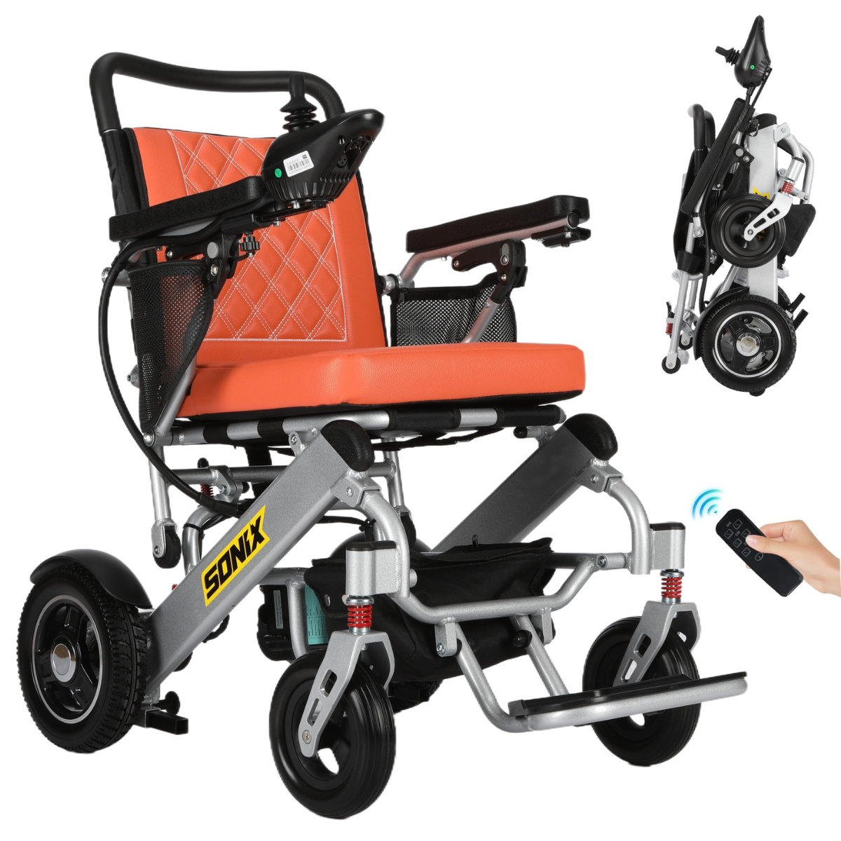 Sonix M15X - Luxurious Premium Lightweight Electric Wheelchair for Indoor & Outdoor | Long Range, Folding & Portable | Dual Motor, Power Wheelchair