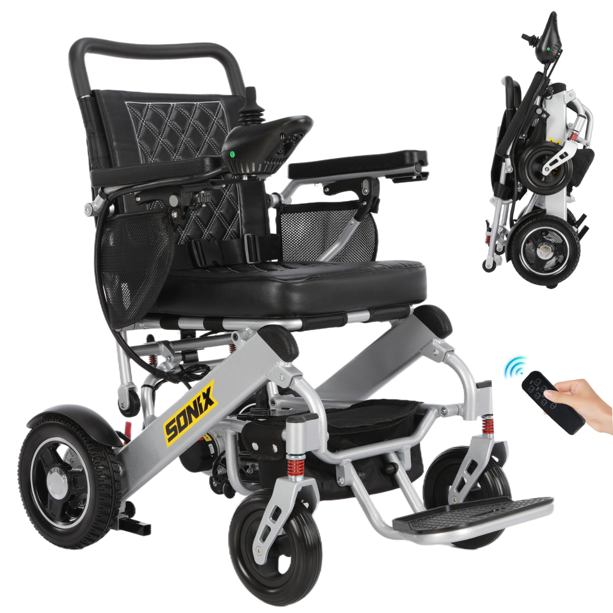 Sonix M15X - Luxurious Premium Lightweight Electric Wheelchair for Indoor & Outdoor | Long Range, Folding & Portable | Dual Motor, Power Wheelchair