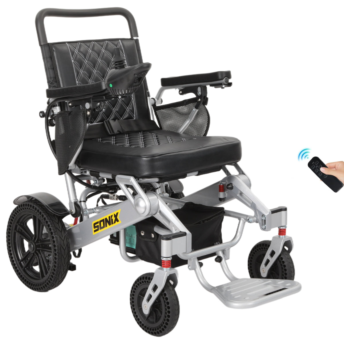 Sonix S80 - Premium All-Terrain Long Range Electric Wheelchair: Foldable & Airline Approved | High Quality Brushless Dual Motors & Joystick