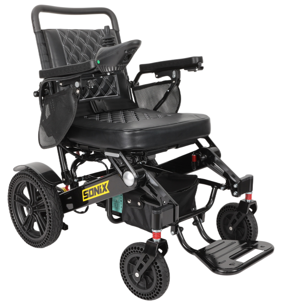 Sonix S80 - Premium All-Terrain Long Range Electric Wheelchair: Foldable & Airline Approved | High Quality Brushless Dual Motors & Joystick