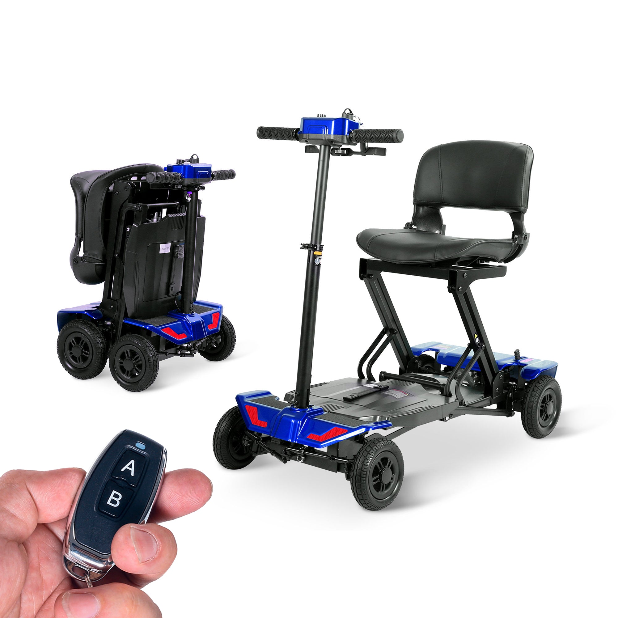 Klano KX70 - Automatic Folding & Unfolding Mobility Scooter for Seniors: Lightweight, 4-Wheel Disability Scooter with Remote Control & 13-Mile Range