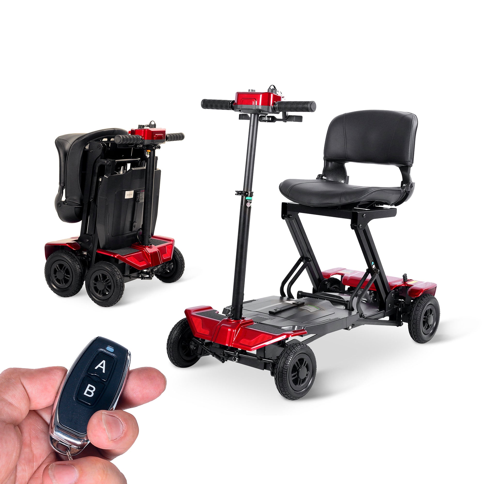 Klano KX70 - Automatic Folding & Unfolding Mobility Scooter for Seniors: Lightweight, 4-Wheel Disability Scooter with Remote Control & 13-Mile Range
