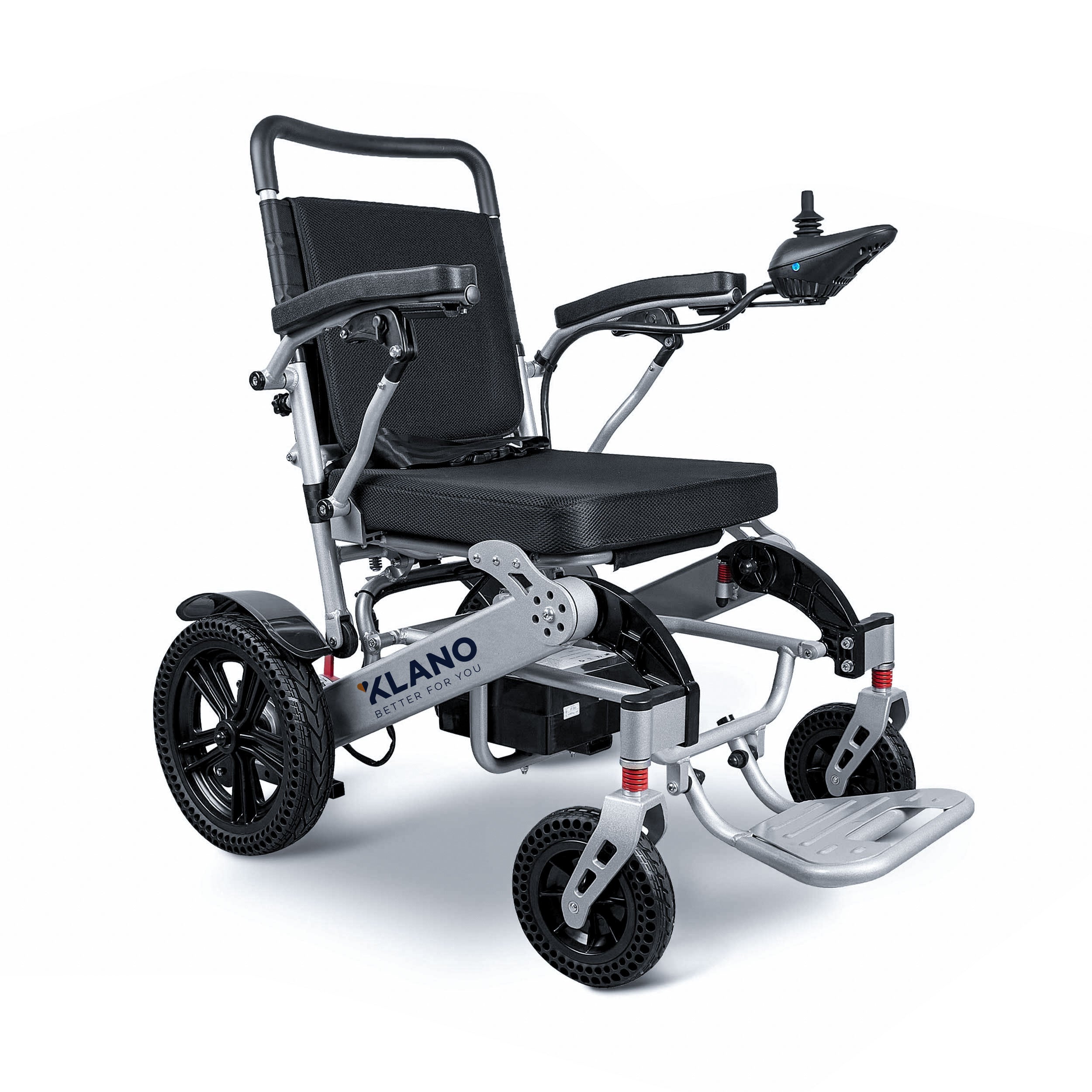 Klano KL80 - Extra Durable All-Terrain Electric Wheelchair: Heavy-Duty, Foldable & Lightweight Power Wheelchair for Seniors | Bluetooth, Joystick