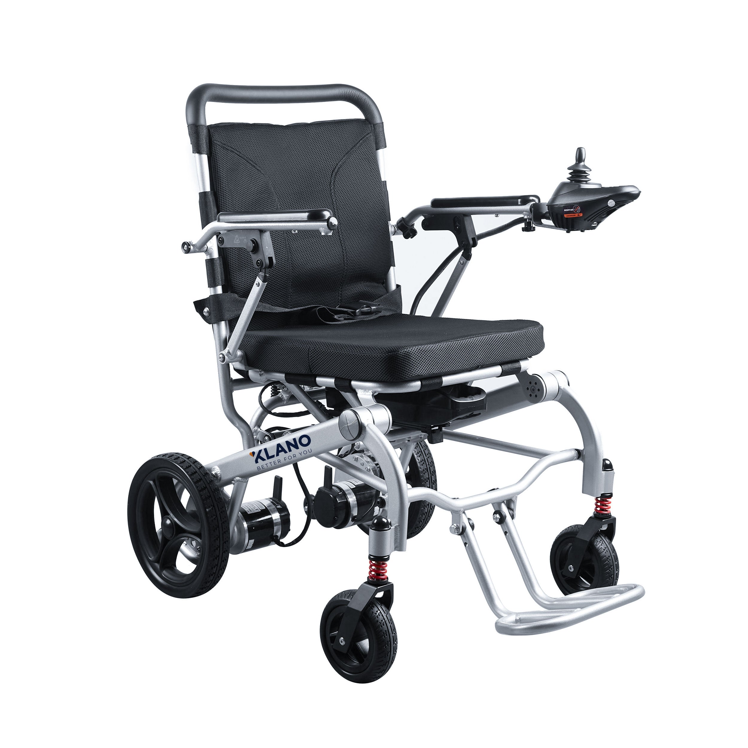 Klano KL60 - Super Lightweight Folding Electric Wheelchair: Compact, Portable Power Wheelchair for Seniors | Joystick, Easy Travel & Transport