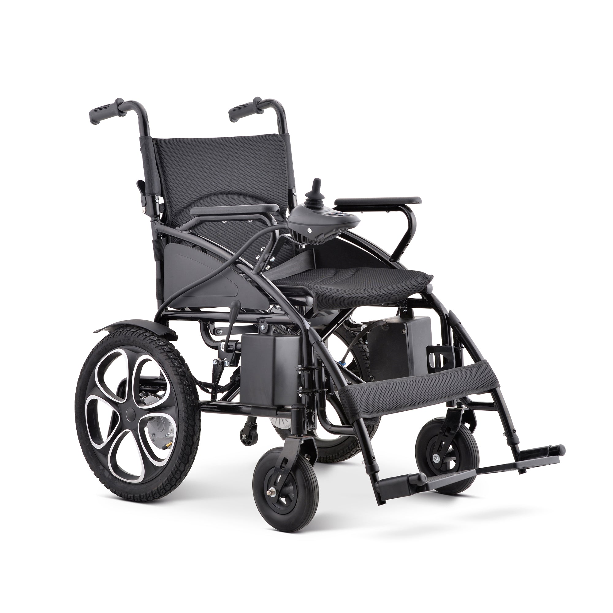 Klano KL10 - All Terrain Powerful Motorized Wheelchair: Heavy-Duty, Foldable & Portable Electric Wheelchair for Seniors | Easy Travel & Joystick