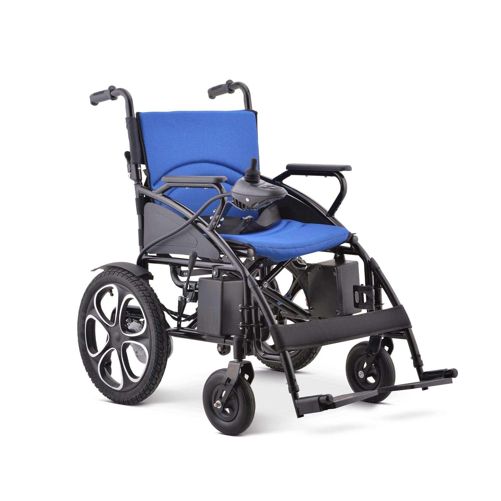 Klano KL10 - All Terrain Powerful Motorized Wheelchair: Heavy-Duty, Foldable & Portable Electric Wheelchair for Seniors | Easy Travel & Joystick