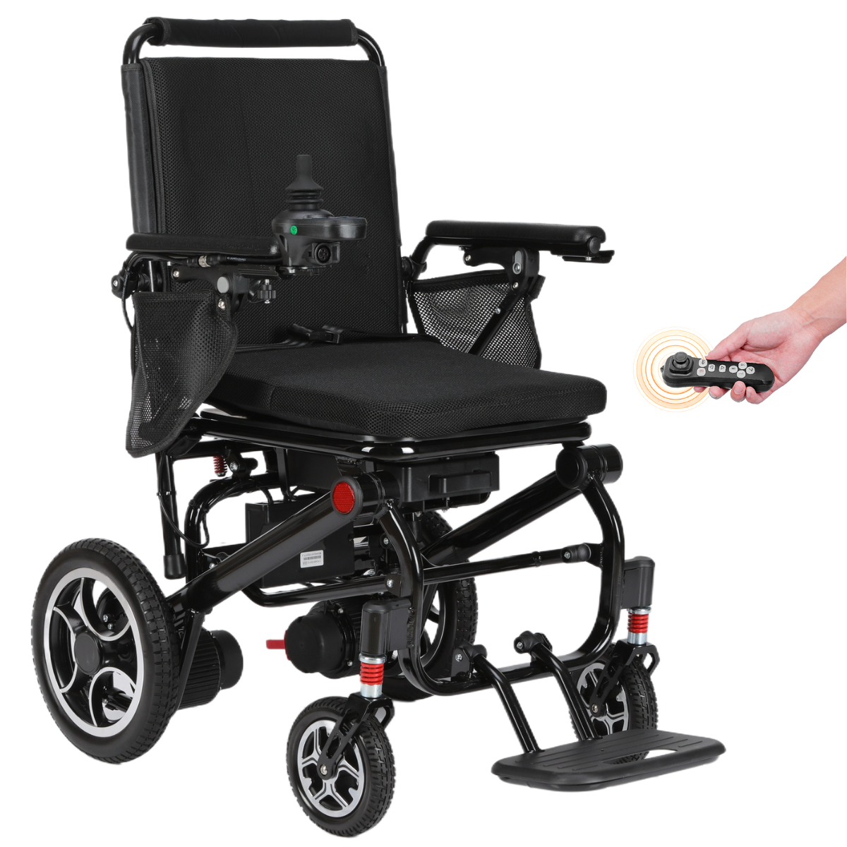Klano KL60 - Super Lightweight Folding Electric Wheelchair: Compact, Portable Power Wheelchair for Seniors | Joystick, Easy Travel & Transport