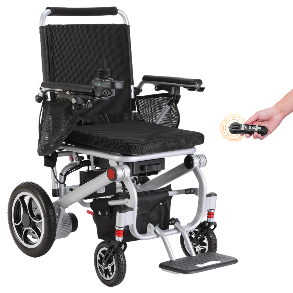 Klano KL60 - Super Lightweight Folding Electric Wheelchair: Compact, Portable Power Wheelchair for Seniors | Joystick, Easy Travel & Transport
