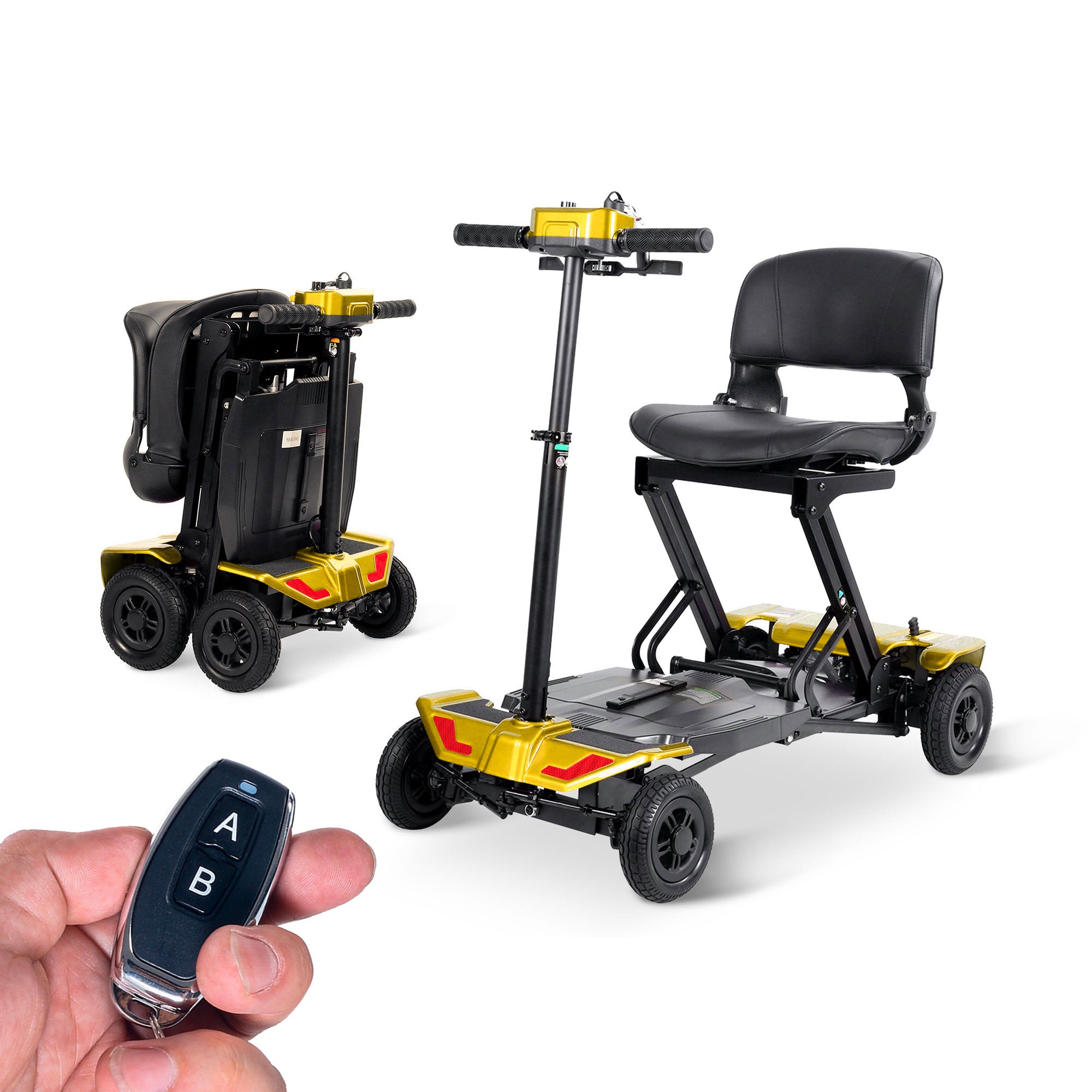 Klano KX70 - Automatic Folding & Unfolding Mobility Scooter for Seniors: Lightweight, 4-Wheel Disability Scooter with Remote Control & 13-Mile Range
